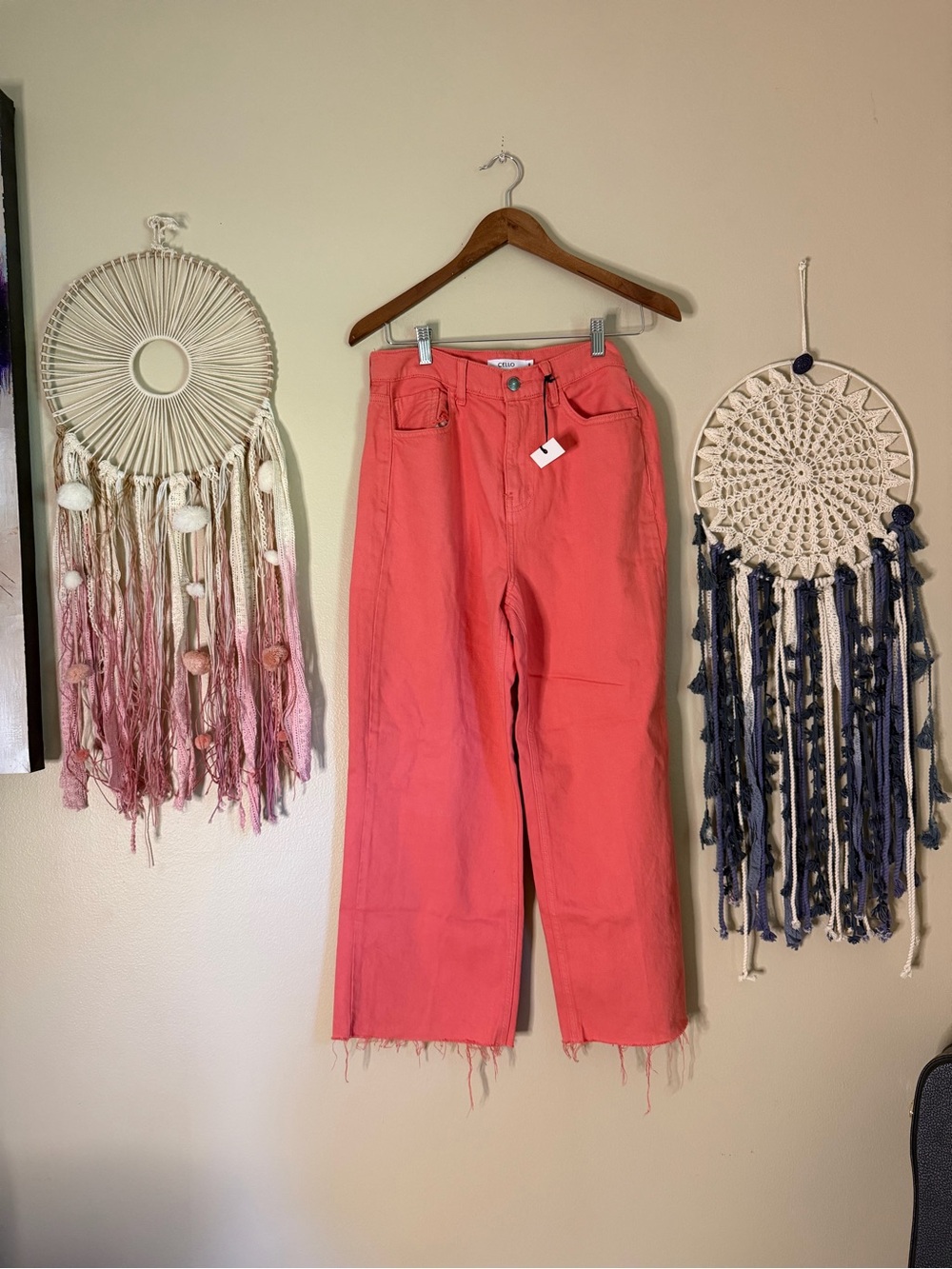 Cello Wide Leg Denim Jean Coral Size 9